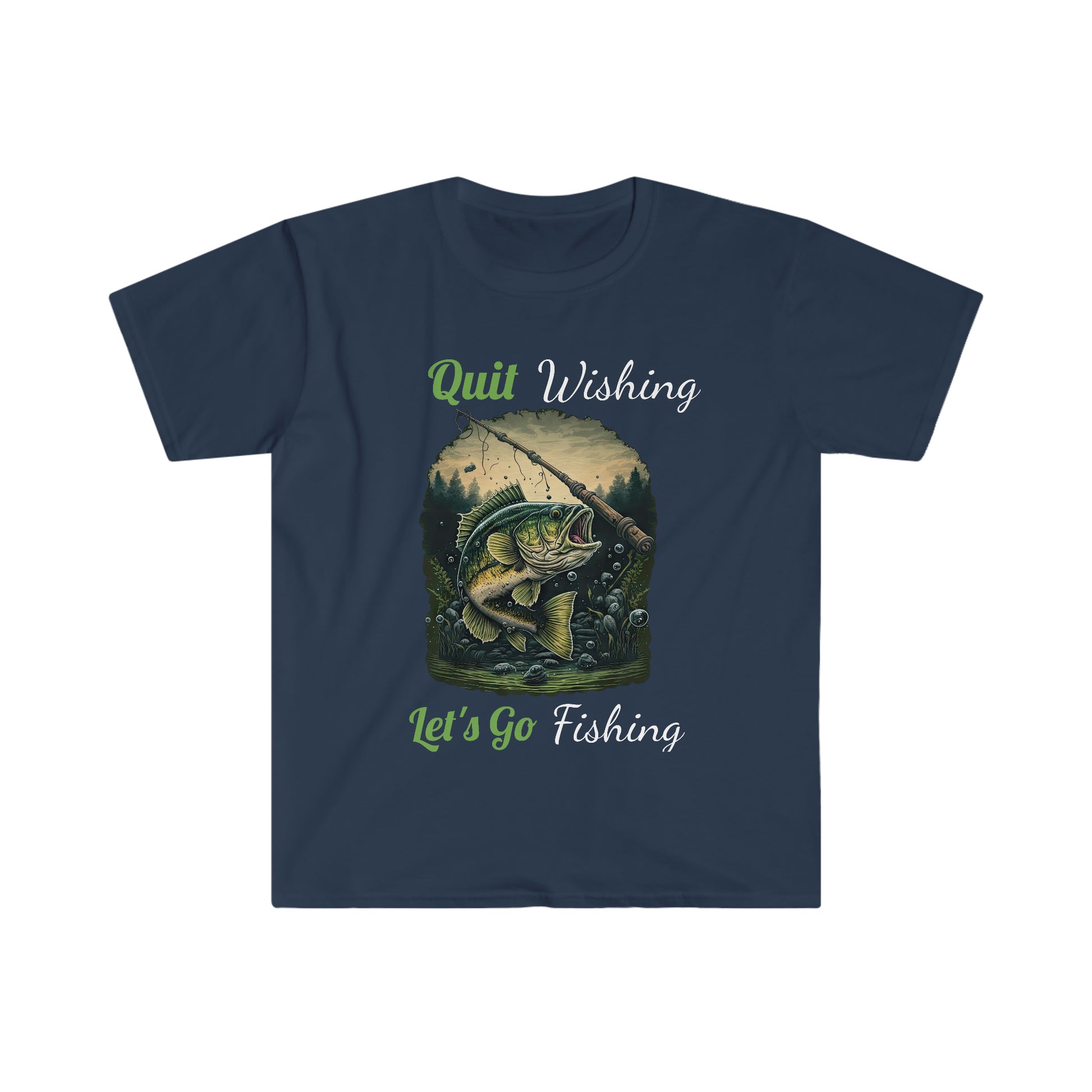 Funny Angler Shirts - Quit Wishing Let's Go Fishing – Ocean Coast